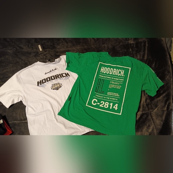 HOODRICH 2 T Shirts XXL and 2 Short XL Bundle White Green Black Red - Picture 14 of 14